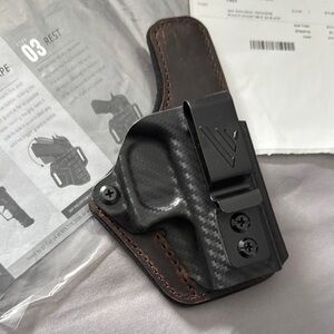 Versaflex G43X IWB Holster RH for Glock43X brown/foam/carbon fiber black